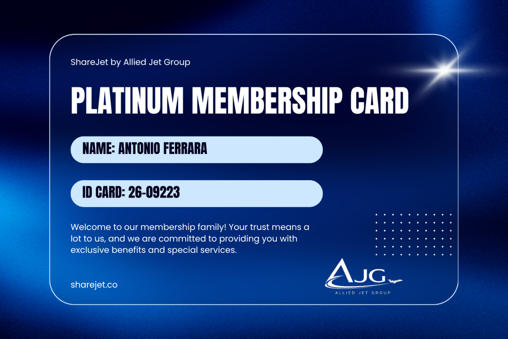 Sharejet Platinum Membership Card
