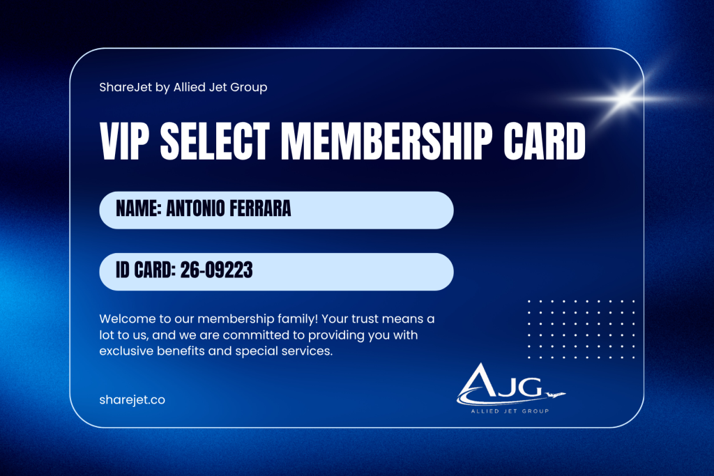 Sharejet VIP Select Membership Card